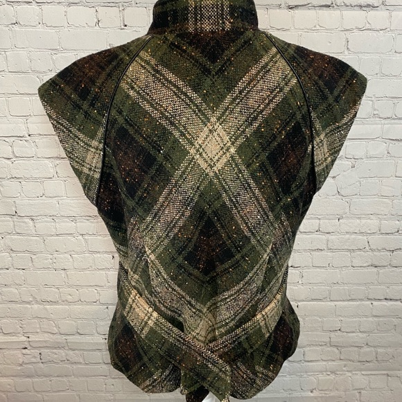 CABI Plaid Wool Blend Vest - Picture 4 of 5